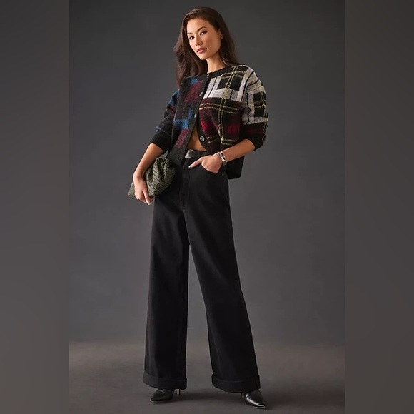 MOTHER DENIM SNACKS | NWT! The Funnel Heel Cuff Jeans Sz: 26 Smacking Good Black - Picture 1 of 8